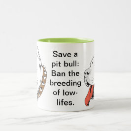 Taza Bicolor Guardar un Toro de pozo: Prohibir la cría de menor
