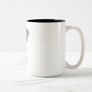 Taza Bicolor Guarde al artista tranquilo del mosaico