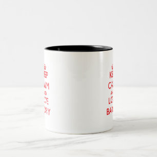 Taza Bicolor Guarde la calma y ame a Barry