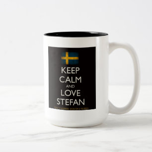 Taza Bicolor Guarde la calma y ame la serie del destino del