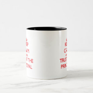 Taza Bicolor Guarde la calma y confíe en el principal