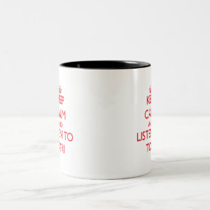 Taza Bicolor Guarde la calma y escuche los toros