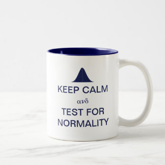 Taza Bicolor Guarde la calma y pruebe para las estadísticas de