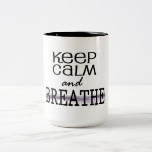 Taza Bicolor Guarde la calma y respire