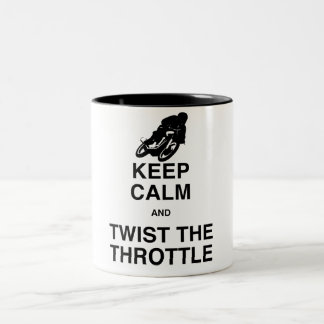 Taza Bicolor Guarde la calma y tuerza la válvula reguladora