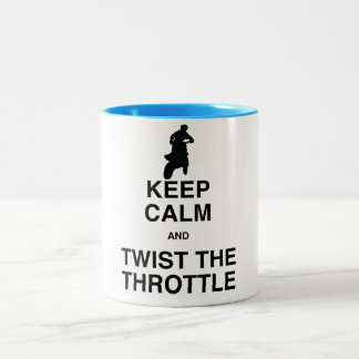 Taza Bicolor Guarde la calma y tuerza la válvula reguladora -