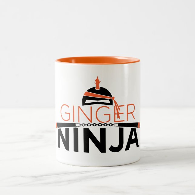 Taza Bicolor ¡Guárdese del jengibre Ninja! (Centro)