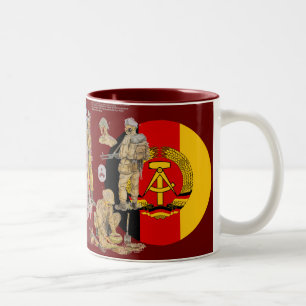 Taza Bicolor Guardia fronterizo del germanooriental de RDA