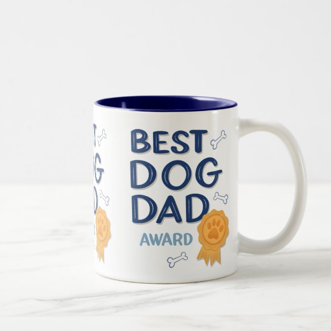 Taza Bicolor Guay Fathers Day Best Dog Dad Mug (Derecha)