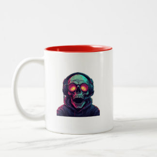 Taza Bicolor Guay Gamer Skull Coffee Mug