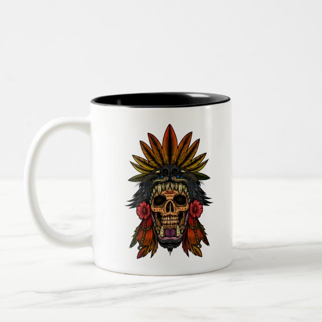 Taza Bicolor Guerrero azteca (Izquierda)