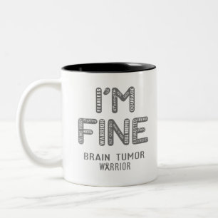 Taza Bicolor Guerrero del tumor cerebral - ESTOY BIEN