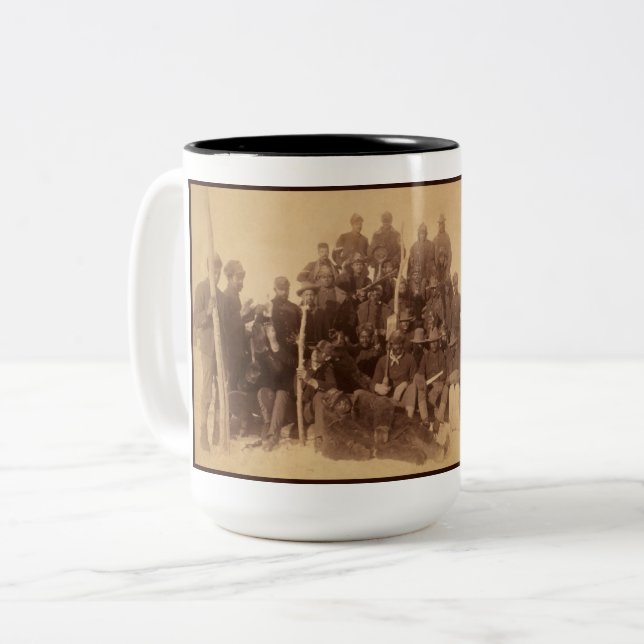 Taza Bicolor Guerreros de búfalo: la caballería norteamericana  (Anverso izquierdo)