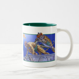 Taza Bicolor Guerreros del gato