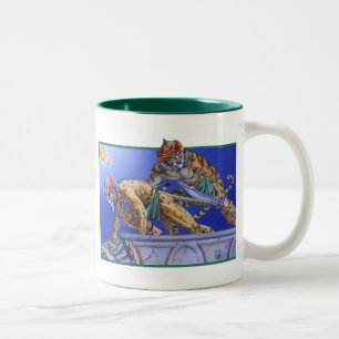 Taza Bicolor Guerreros del gato