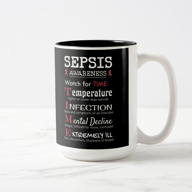 Taza Bicolor Guía de Sepsis Awareness Watch (Derecha)