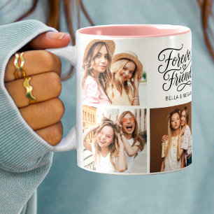Taza Bicolor Guion de Mejor Amigo/a BFF foto moderna