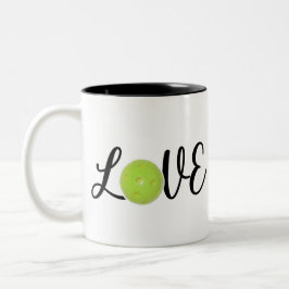 Taza Bicolor Guión de pickleball de amor