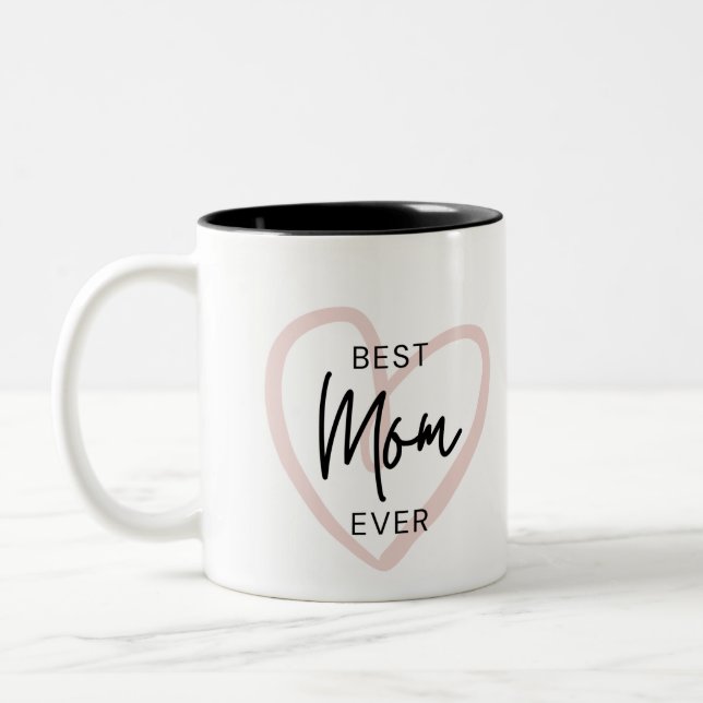 Taza Bicolor Guión rosa Mejor Mamá Jamás Mug (Izquierda)