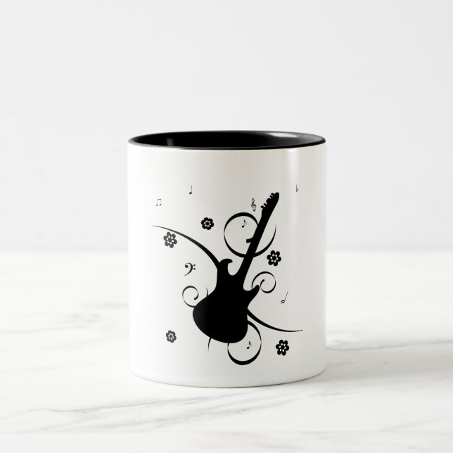 Taza Bicolor Guitar Coffee Mug (Centro)