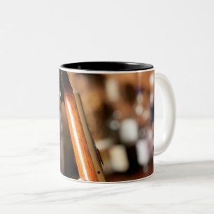 Taza Bicolor Guitarra Acústica bonito