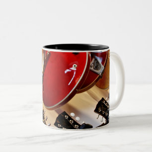 Taza Bicolor Guitarra Acústica Maravillosa