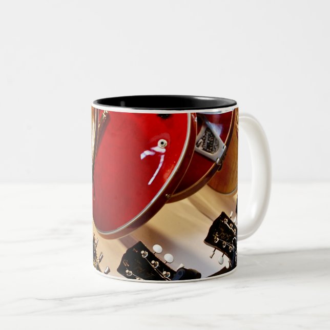 Taza Bicolor Guitarra Acústica Maravillosa (Anverso derecho)
