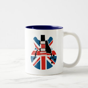 Taza Bicolor Guitarra de Britpop