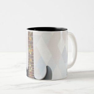Taza Bicolor Guitarra Linda