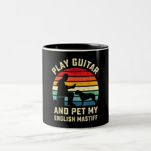 Taza Bicolor Guitarra   Mamáes inglesas adoran a dueño de perro