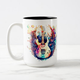 Taza Bicolor Guitarra moderna