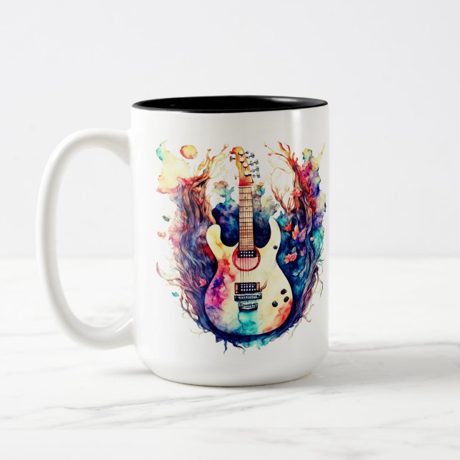 Taza Bicolor Guitarra moderna (Izquierda)