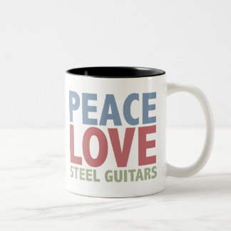 Taza Bicolor Guitarras de acero del amor de la paz