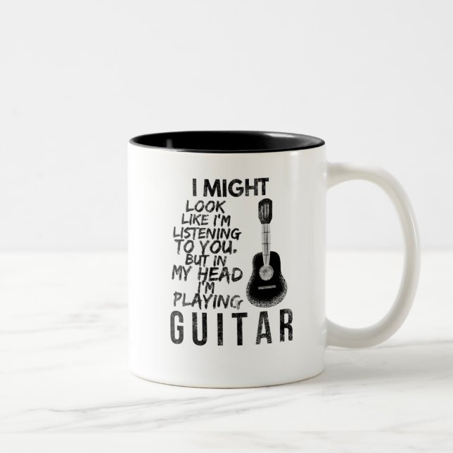 Taza Bicolor guitarrista gracioso (Derecha)