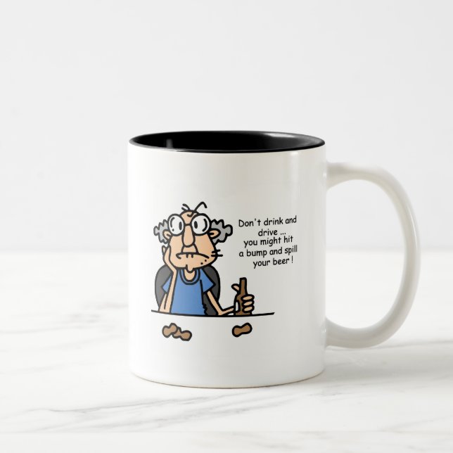 Taza Bicolor Gus sobre beber y conducir (Derecha)