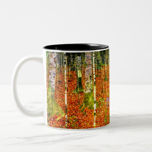 Taza Bicolor Gustav Klimt Birch Trees (Izquierda)