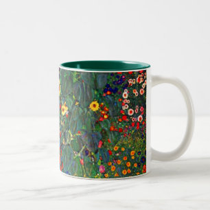 Taza Bicolor Gustav Klimt Flower Garden