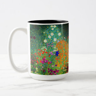 Taza Bicolor Gustav Klimt Flower Garden