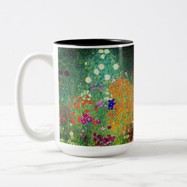 Taza Bicolor Gustav Klimt Flower Garden (Izquierda)