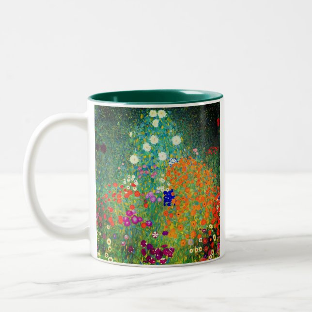 Taza Bicolor Gustav Klimt Flower Garden (Izquierda)