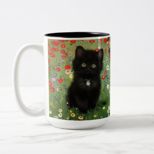Taza Bicolor Gustav Klimt Kitten