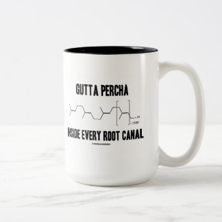 Taza Bicolor Gutapercha dentro de cada endodoncia (química)