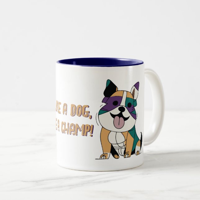 Taza Bicolor Gym Dog (Anverso derecho)