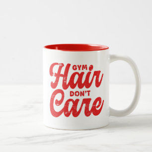 Taza Bicolor Gym Hair no le importa