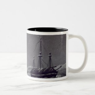 Taza Bicolor H.M. Naves Hecla y Griper en puerto del invierno,