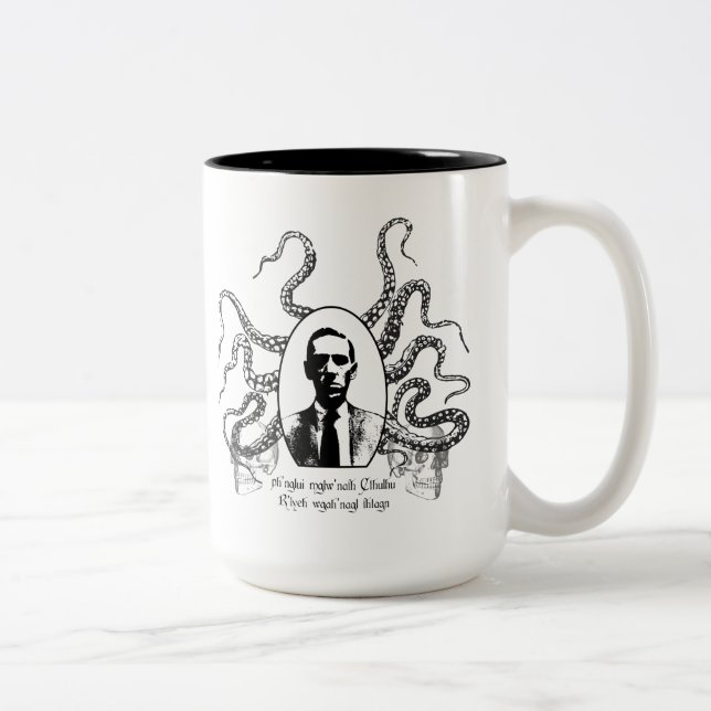 Taza Bicolor H.P. Lovecraft Mug de la condenación (Derecha)