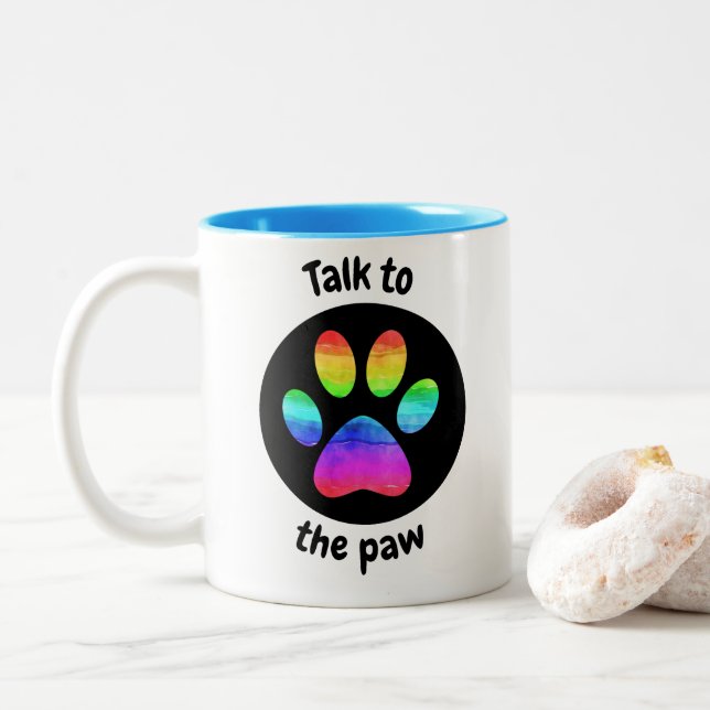 Taza Bicolor Habla con la pata (Con donut)