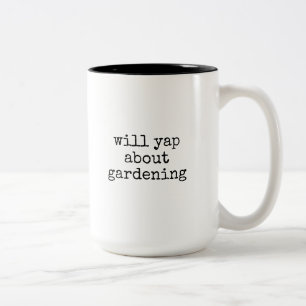 Taza Bicolor Habla sobre jardinería divertida jardinero amante