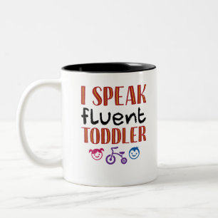 Taza Bicolor Hablo con fluidez un niño pequeño maestro de gua