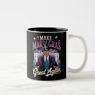 Taza Bicolor Hacer grande de nuevo el arte Fiesta al Mardi Gras